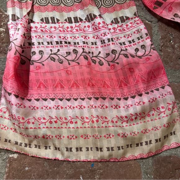 Pink Patterned Scarf - Picture 3 of 7